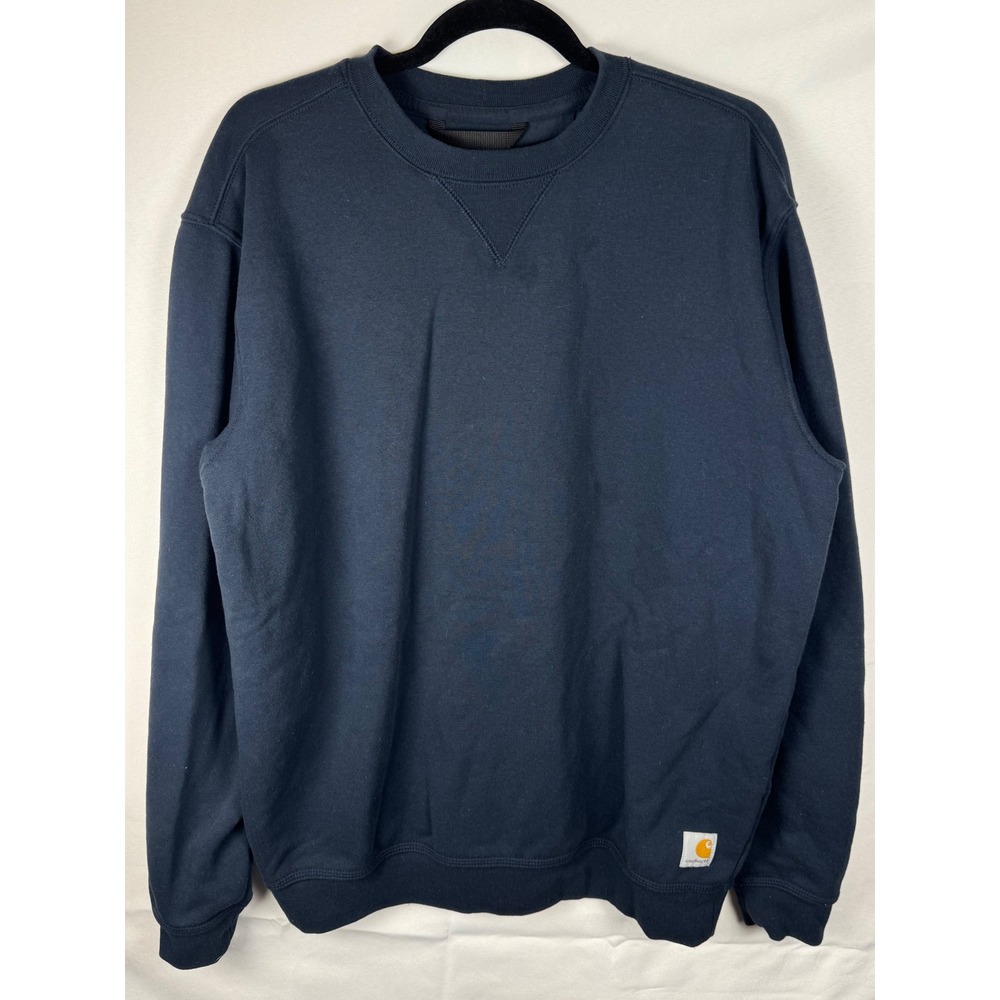 Carhartt Mens Loose Fit Midweight Crewneck Sweatshirt Navy Blue K124 472 Size M